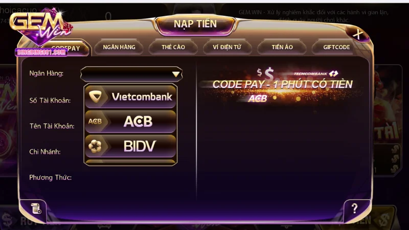 Bet thủ nạp tiền để quay hũ nhận thưởng từ game nổ hũ siêu anh hùng 